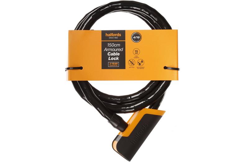 Halfords 150cm Armoured Cable - Key Halfords 150cm Armoured Cable - Key