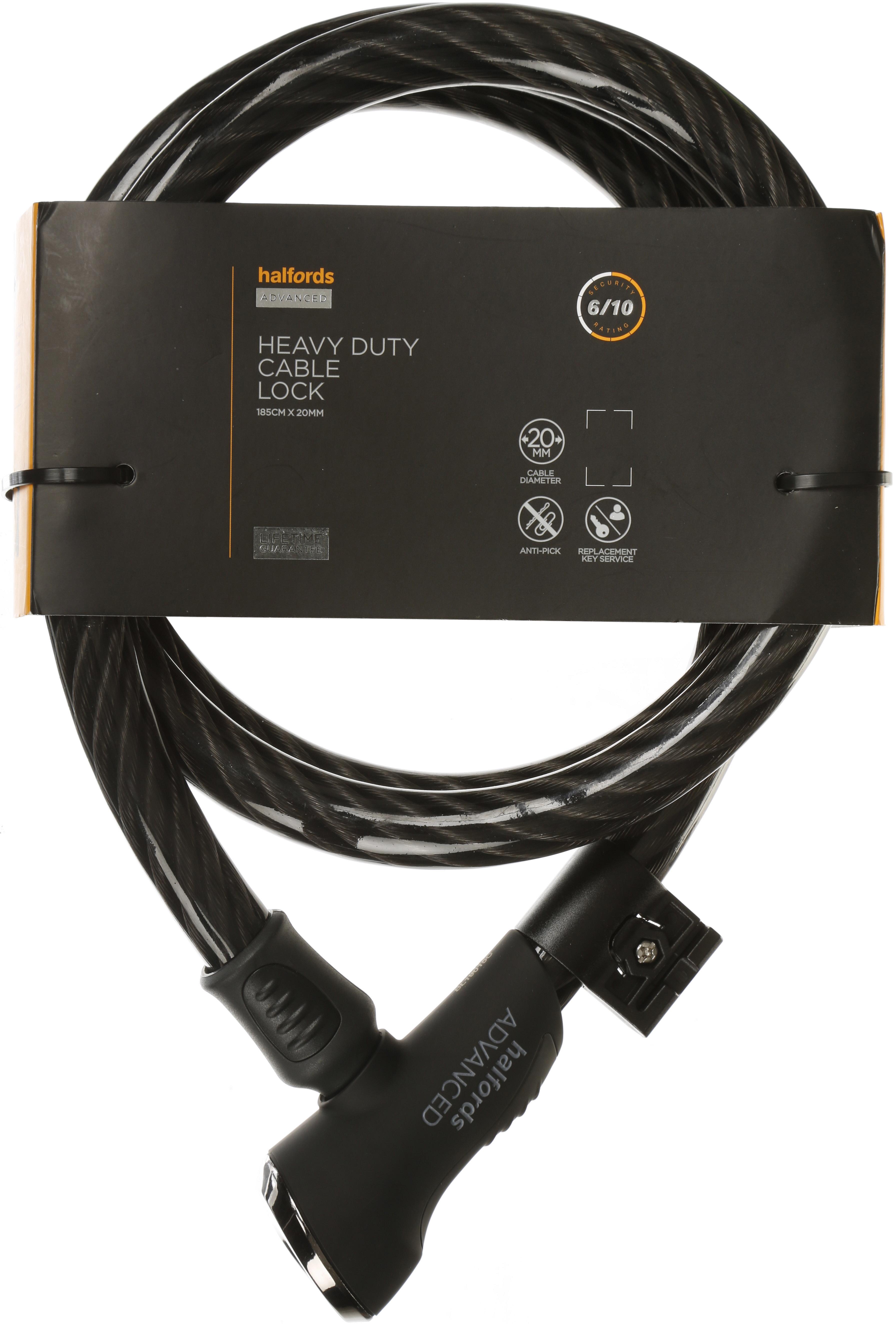 Halfords Advanced Chunky Cable 185cm - Key