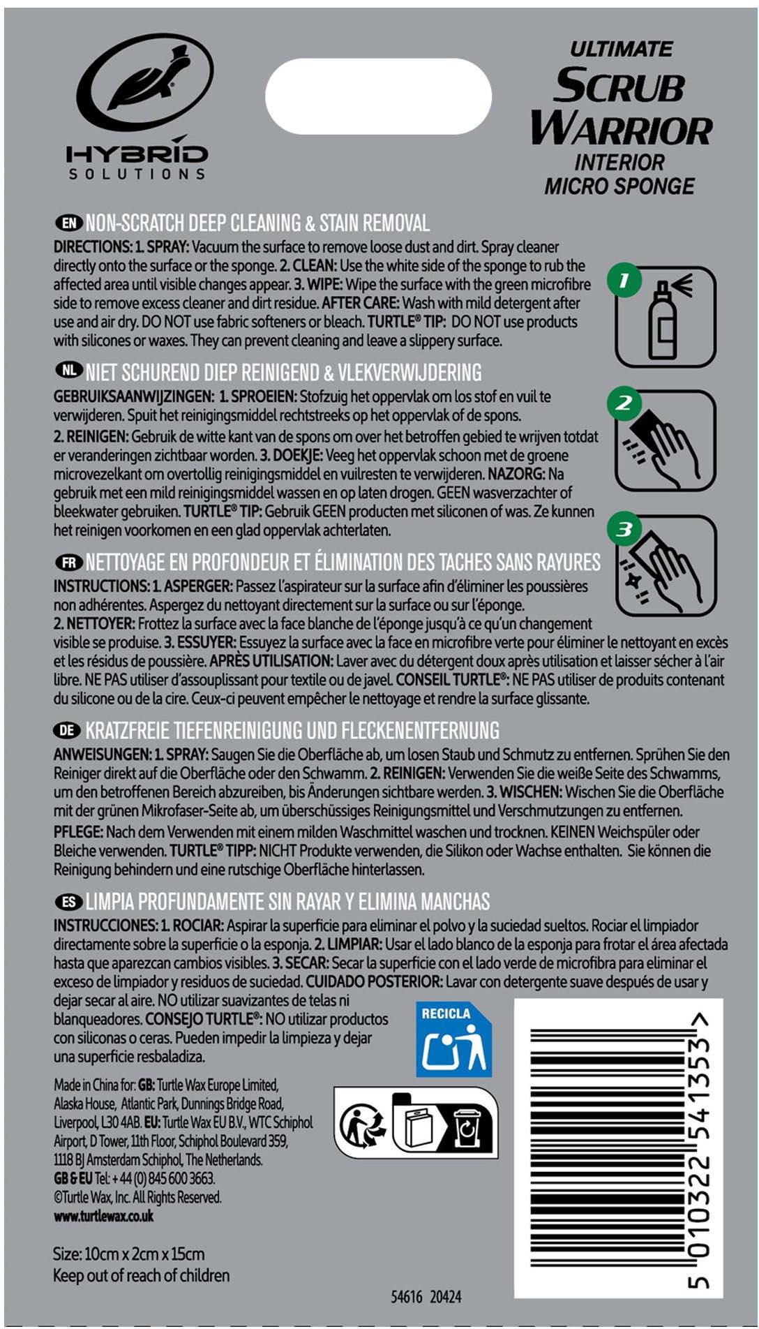 Turtle Wax Hybrid Solutions Scrub Warrior Interior Micro Sponge