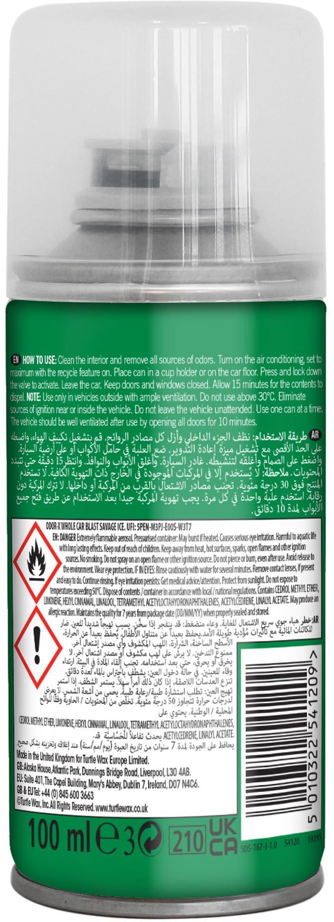 Turtle Wax Odor-X Fogger Savage Ice