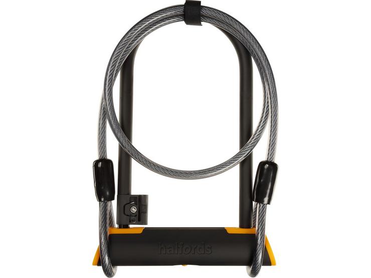 Halfords 23cm D Lock And 115cm Cable Lock 225470