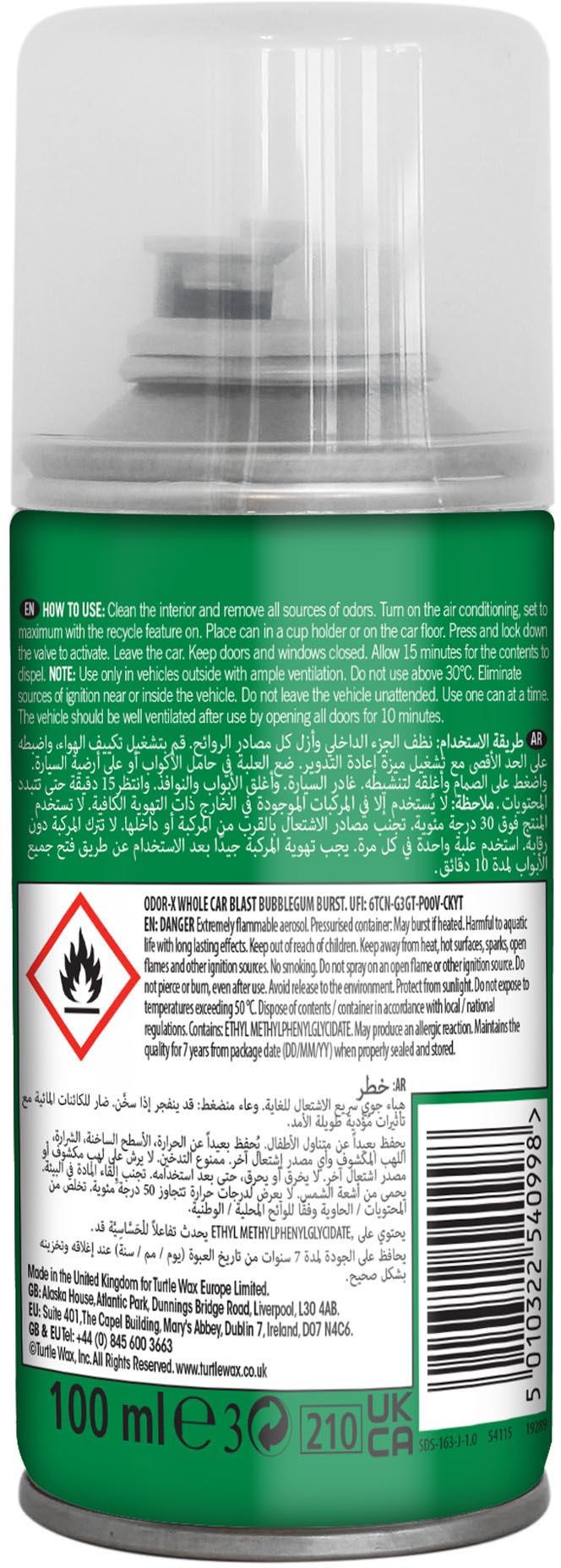 Turtle Wax Odor-X Fogger Bubblegum Burst