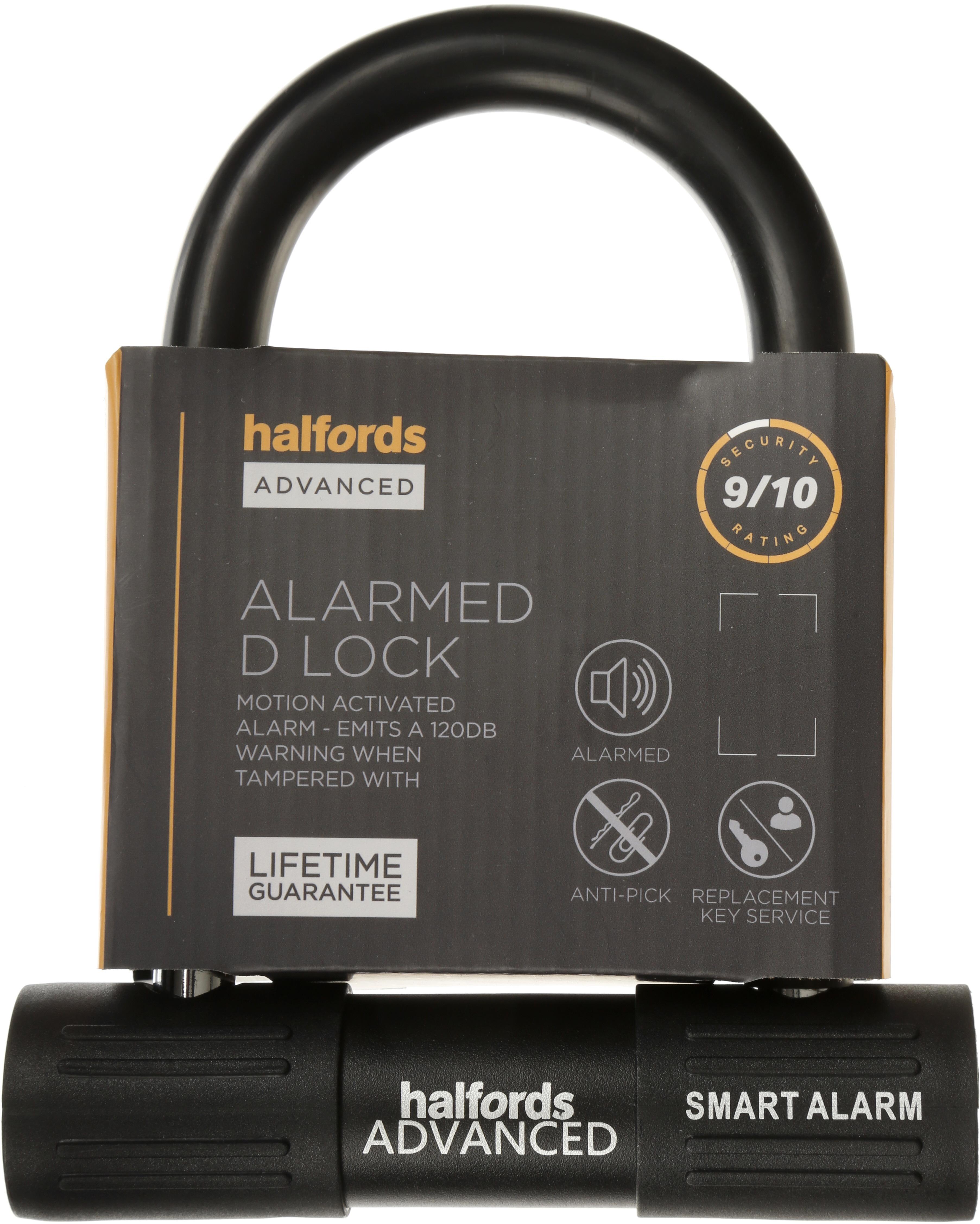 Halfords Advanced 23cm Alarmed D Lock - Key