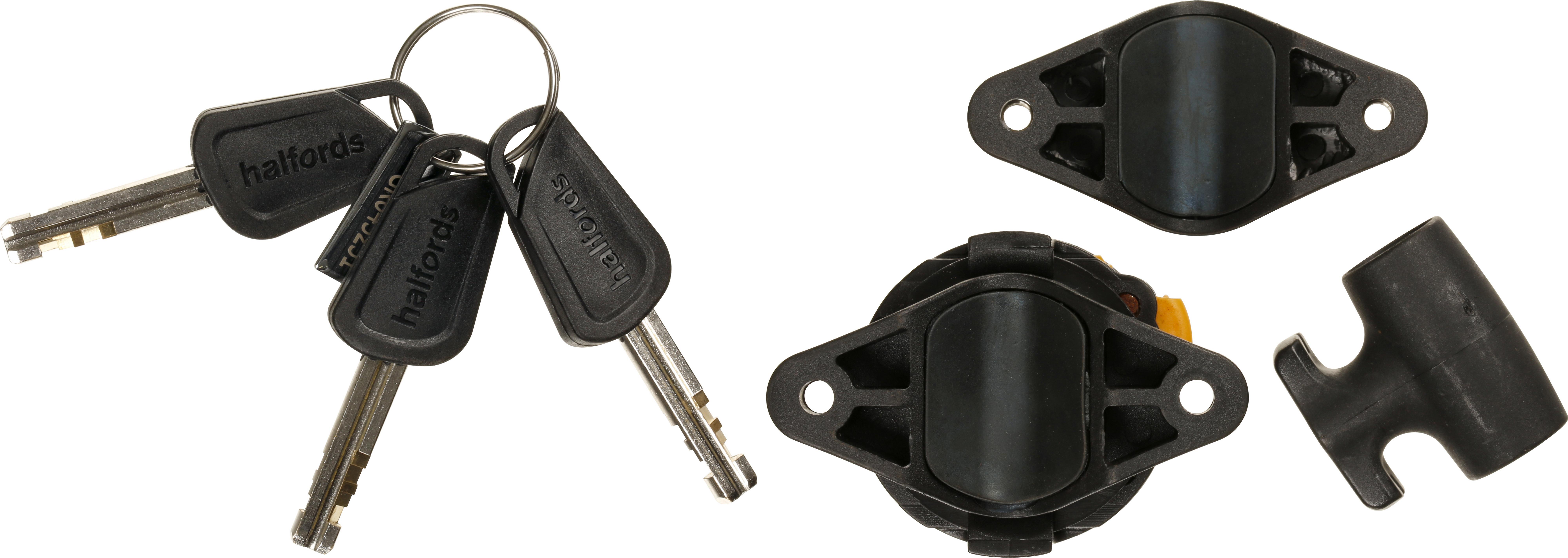 Halfords Advanced 23cm Alarmed D Lock - Key