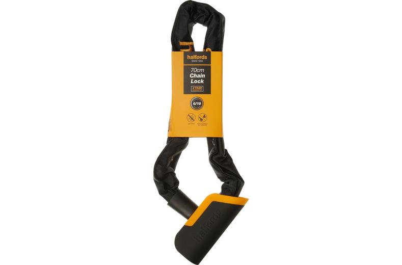Halfords Chain Bike Lock, 70cm, Key Halfords Chain Bike Lock, 70cm, Key