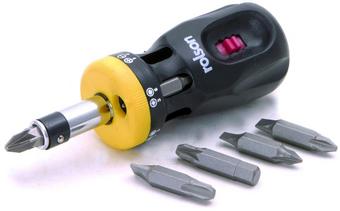 Rolson 12 in 1 Stubby Ratchet Screw Driver