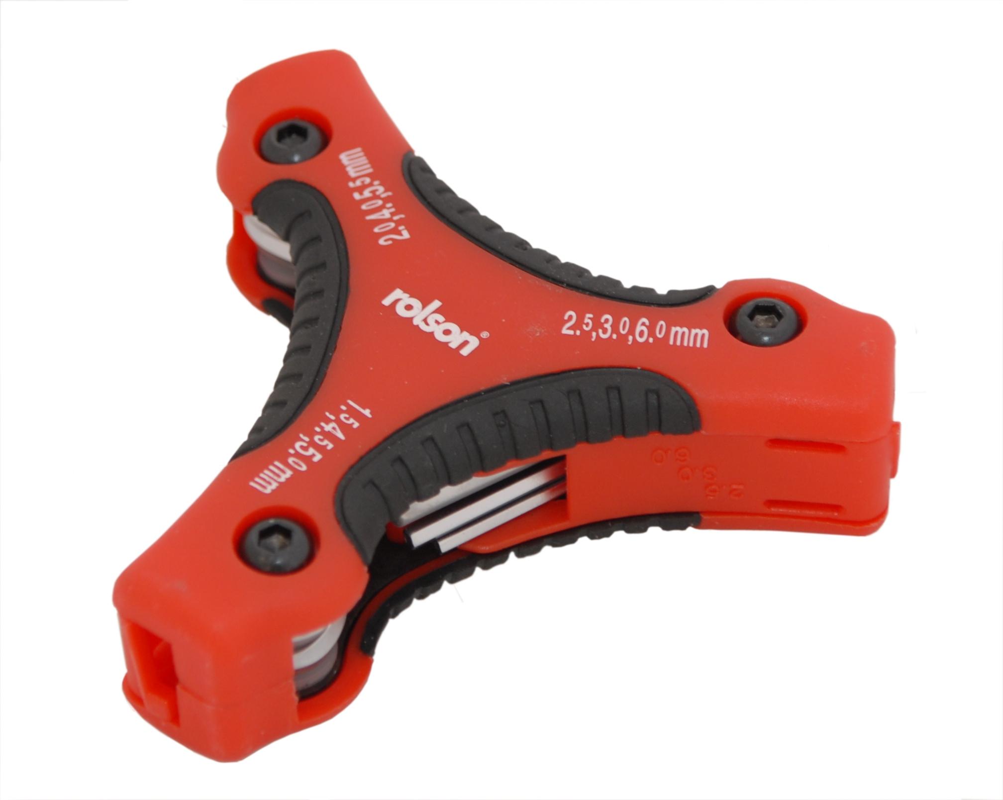 Rolson Folding Triangle Hex Key Set