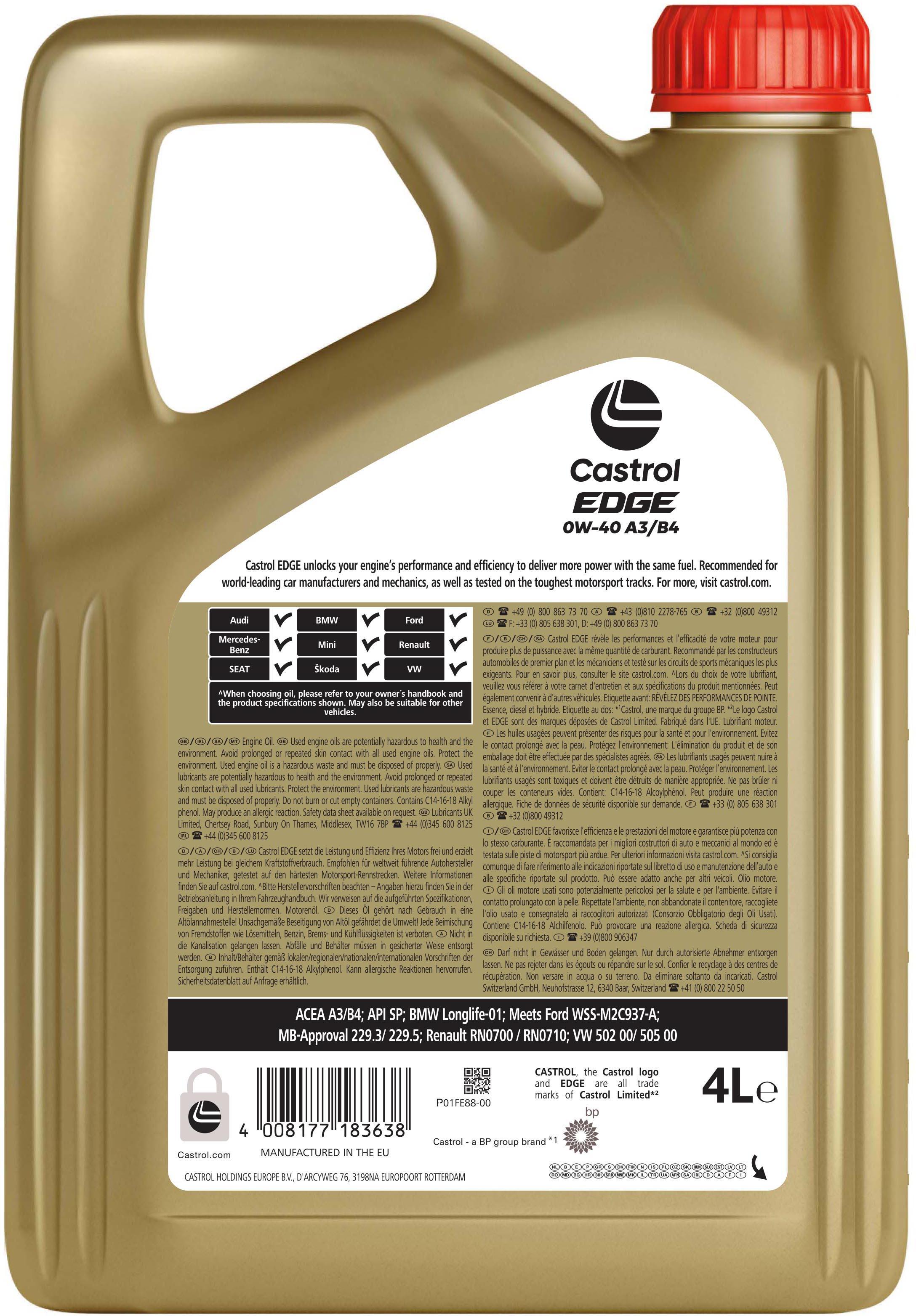 Castrol EDGE 0W-40 4L