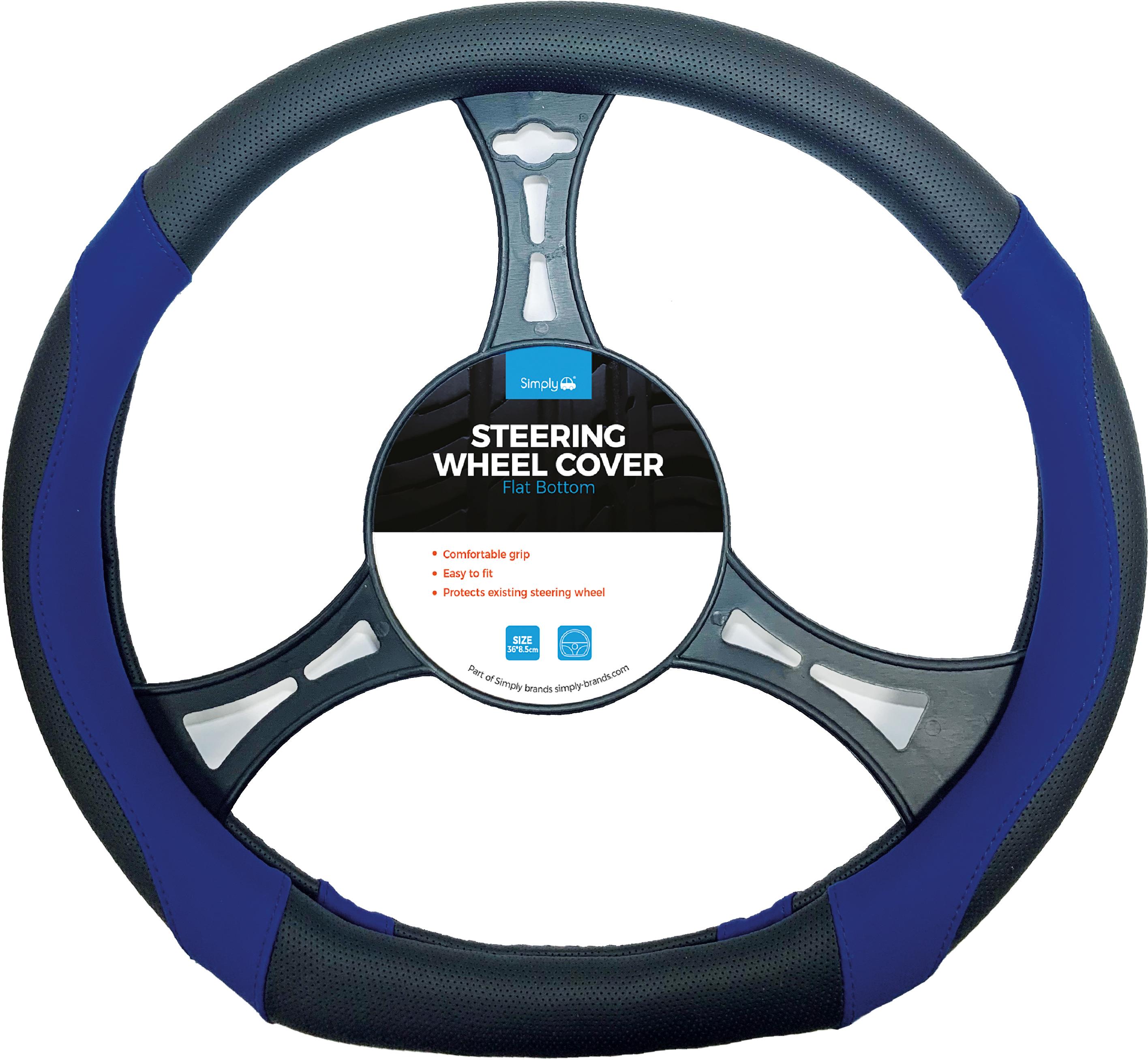 Simply Flat Steering Wheel Cover - Blue