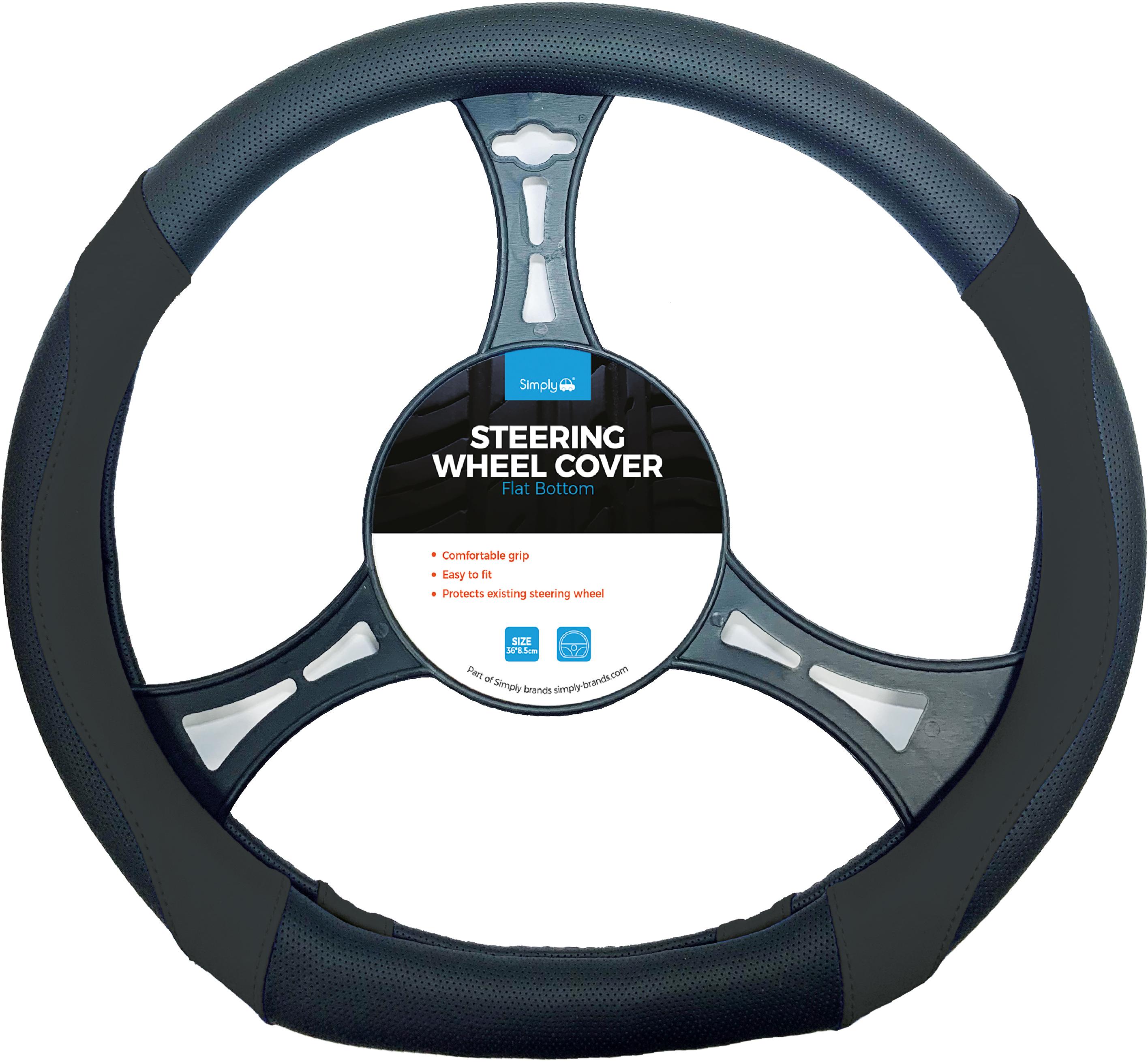 Simply Flat Steering Wheel Cover - Grey