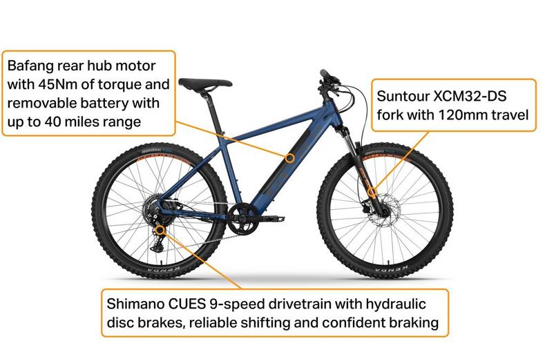 Carrera Vulcan-E Electric Mountain Bike - S, M, L, XL Frames Carrera Vulcan-E Electric Mountain Bike - S, M, L, XL Frames