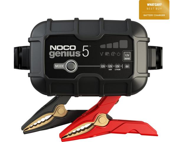 NOCO GENIUS GENIUS5, 5-Amp Fully-Automatic Smart Charger, 6V & 12V
