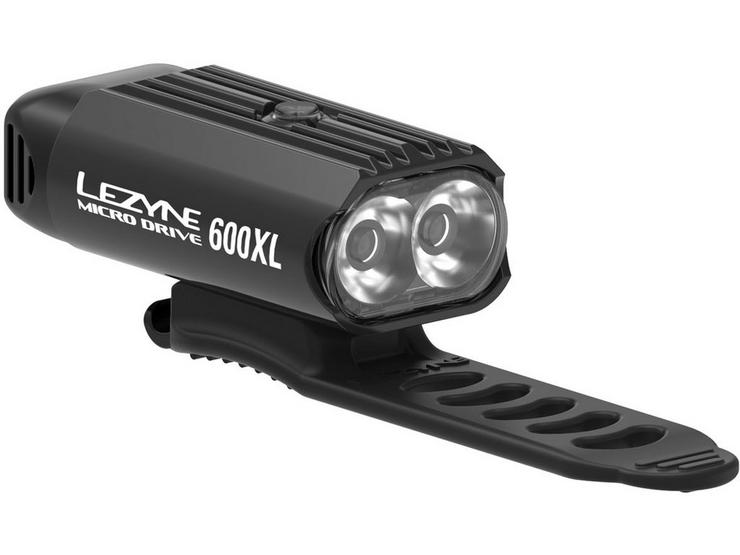 Lezyne Micro Drive 600XL Lumen Front Bike Light, Blk/Hi Gloss