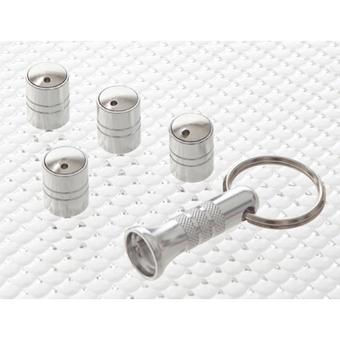 Spinning Anti-Theft Valve Caps Silver