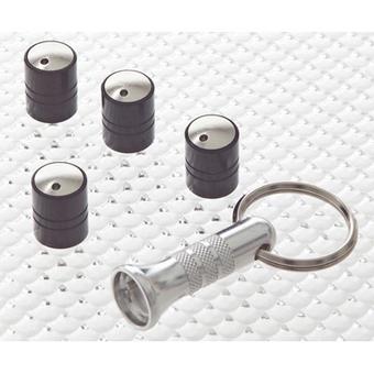 Spinning Anti-Theft Valve Caps Black