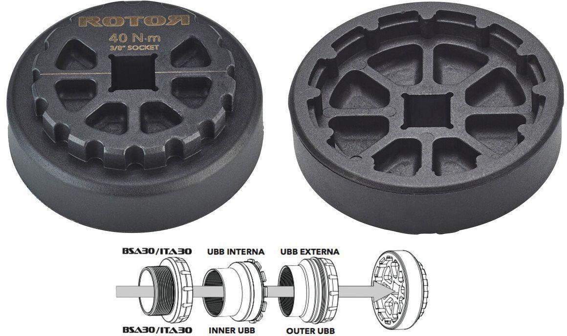 Rotor ITA 30mm Ceramic Bottom Bracket, Italian Thread