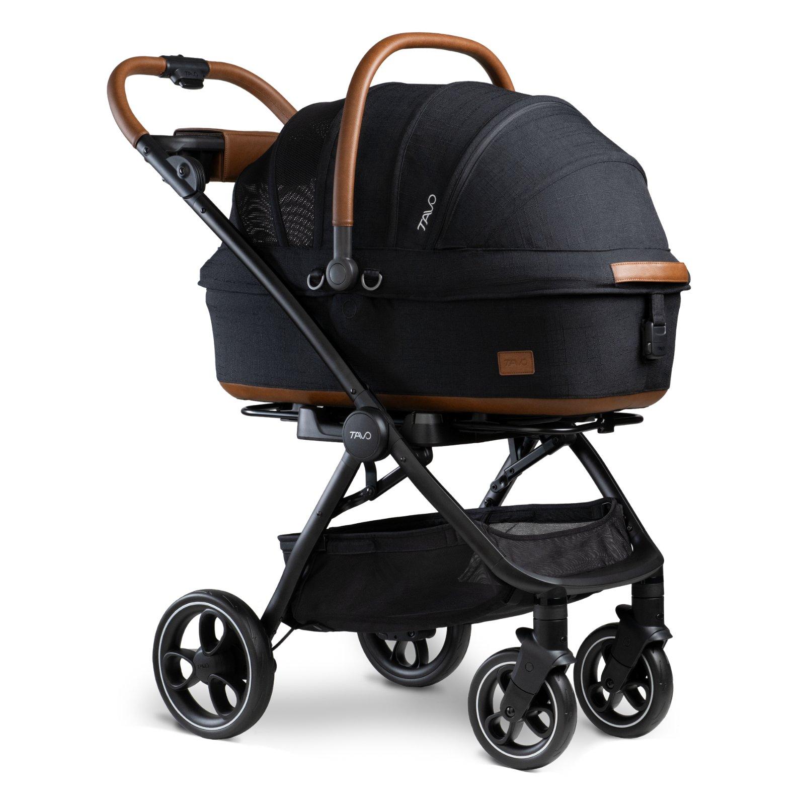 Tavo Maeve Medium Dog Car Seat with Car Seat Base - Rigid Onyx