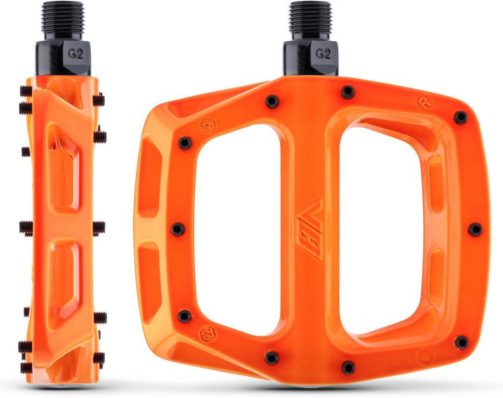 Halfords DMR Dmr V8 Pedals, Highlighter Orange | Extra 8% off for BC Members