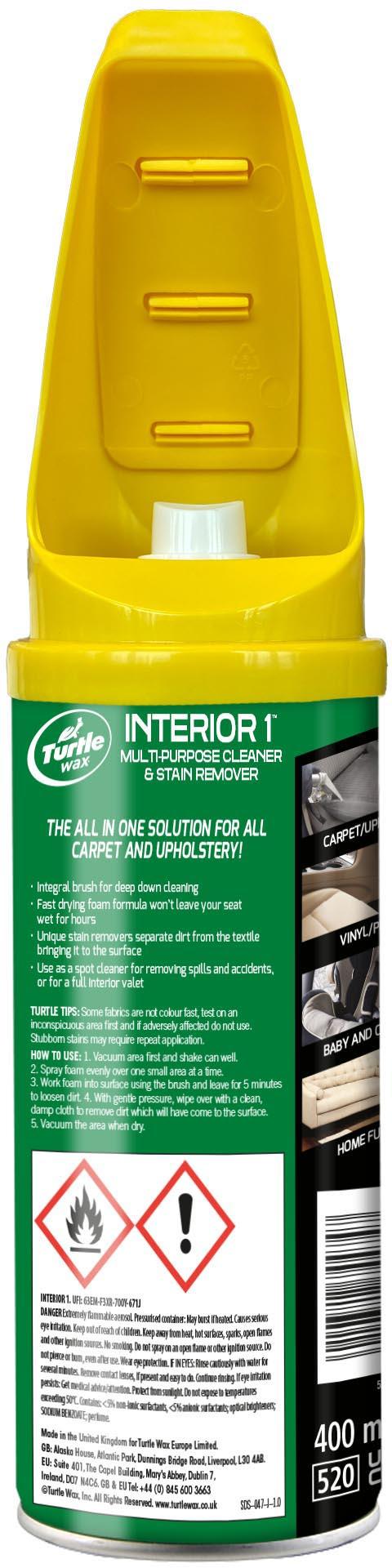 Turtle Wax Interior 1 Multipurpose Cleaner & Stain Remover 400ML