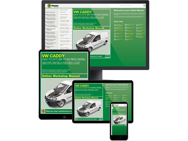 Haynes Online Manual Volkwagen Caddy 2004-15 - 1 Year