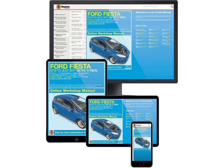 Haynes Online Manual Ford Fiesta 2013-17 - 1 Year
