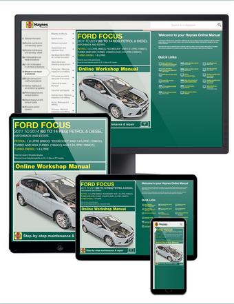 Haynes Online Manual Ford Focus 2011-14 - 1 Year