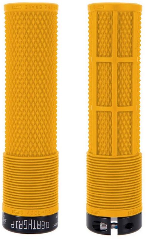 Halfords DMR Dmr Deathgrip Flangeless Grips Gul Yellow Thick | Extra 8% off for BC Members