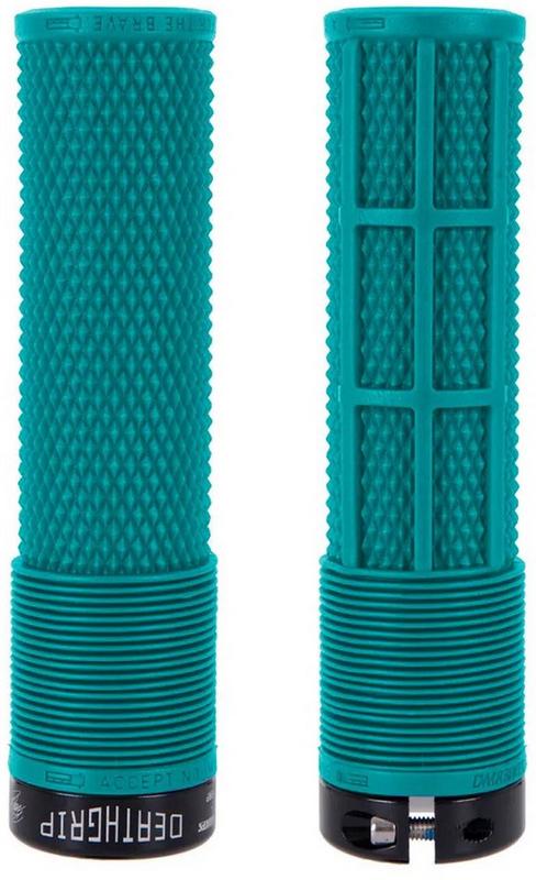 Halfords DMR Dmr Deathgrip Flangeless Grips Turquoise Thick | Extra 8% off for BC Members