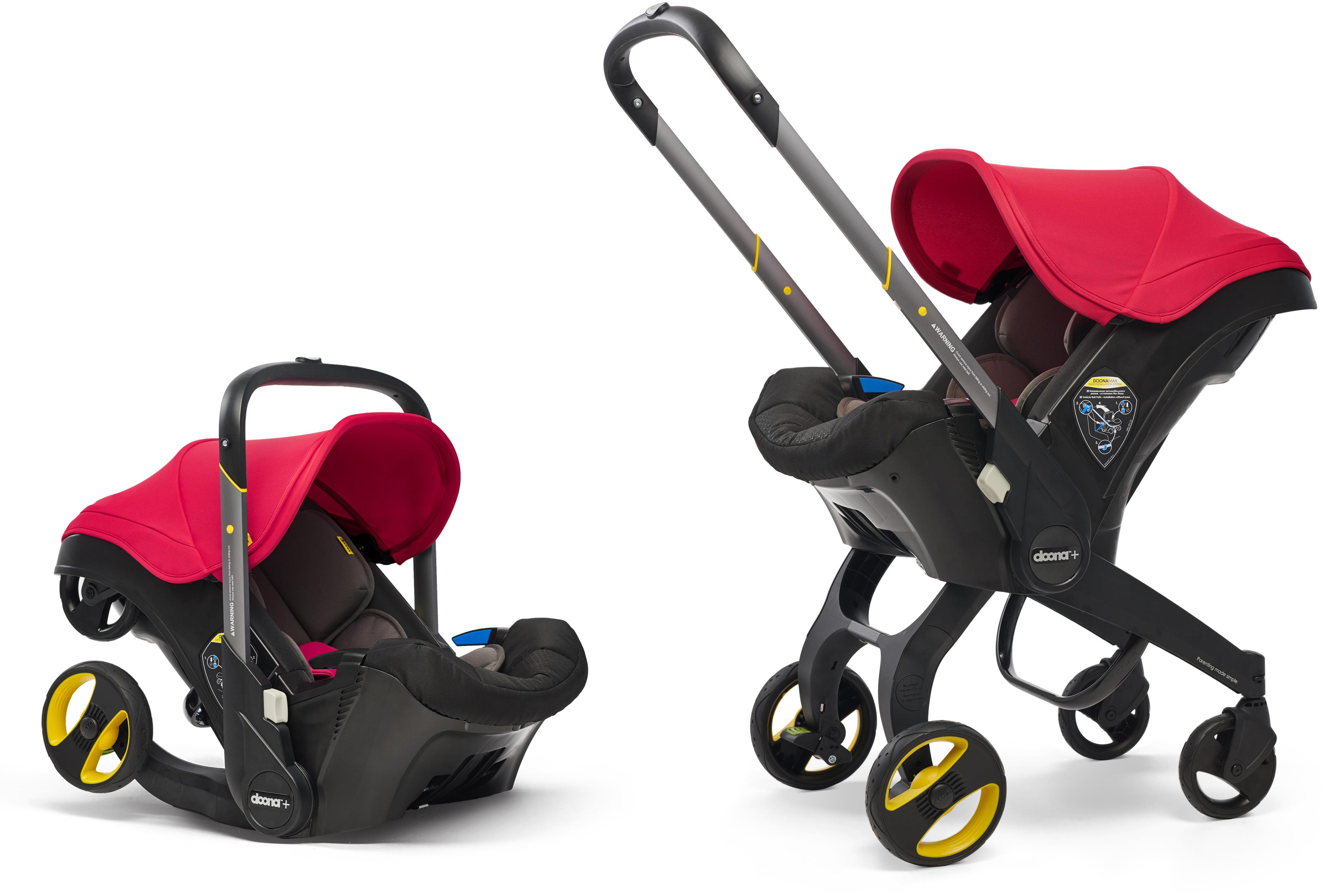 Doona+ Infant Car Seat And Stroller Travel System - Flame Red