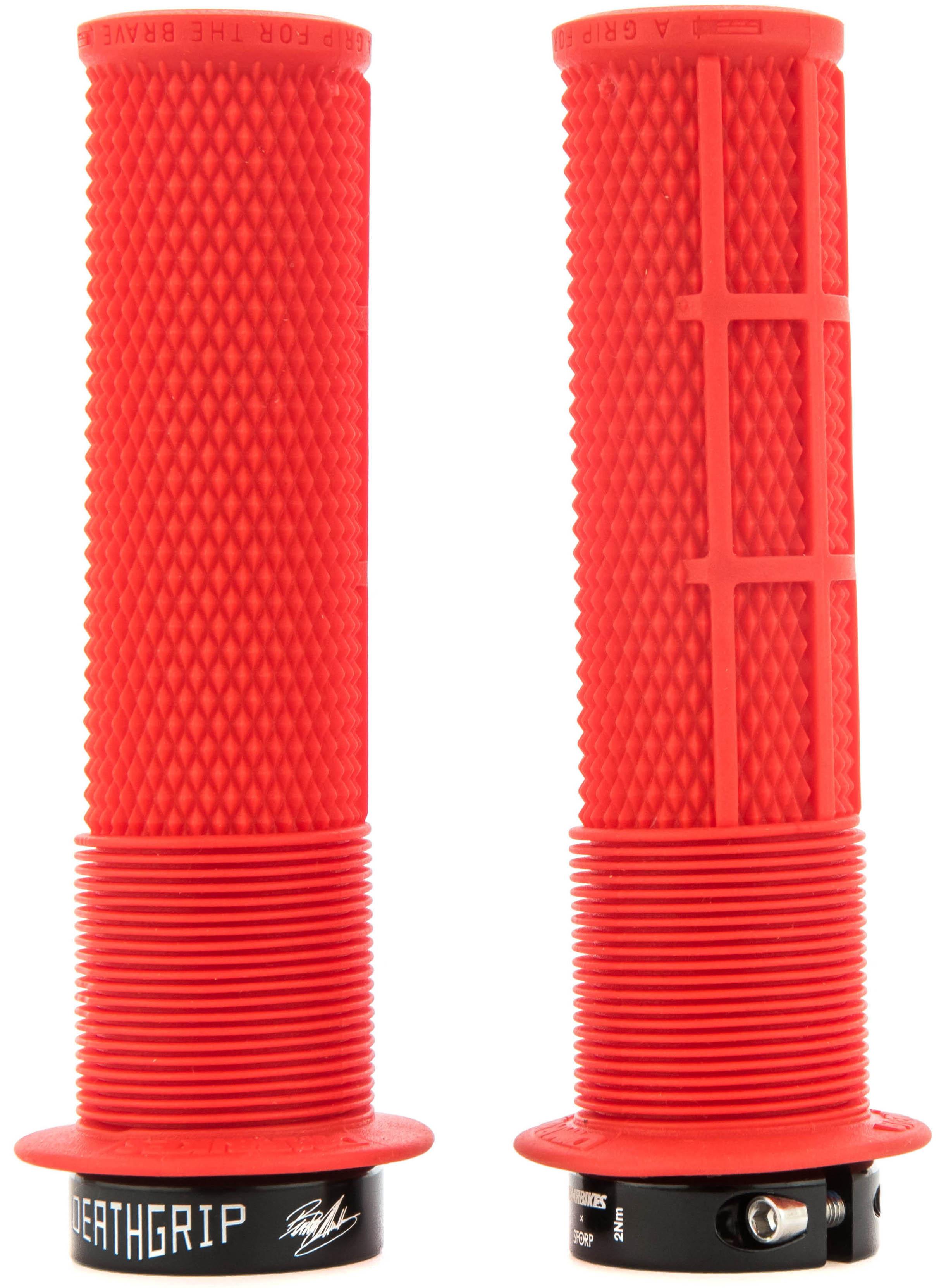 Halfords DMR Dmr Deathgrip Flange Grips Red Thin | Extra 8% off for BC Members