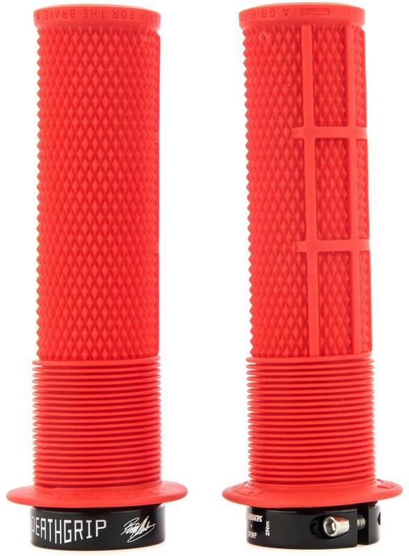 Halfords DMR Dmr Deathgrip Flange Grips Red Thin | Extra 8% off for BC Members