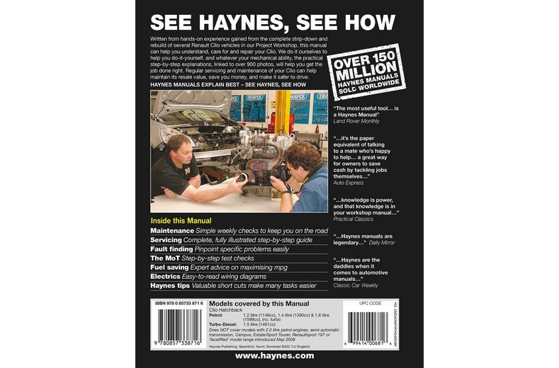Haynes Renault Clio (Oct 05 - May 09) Manual Haynes Renault Clio (Oct 05 - May 09) Manual