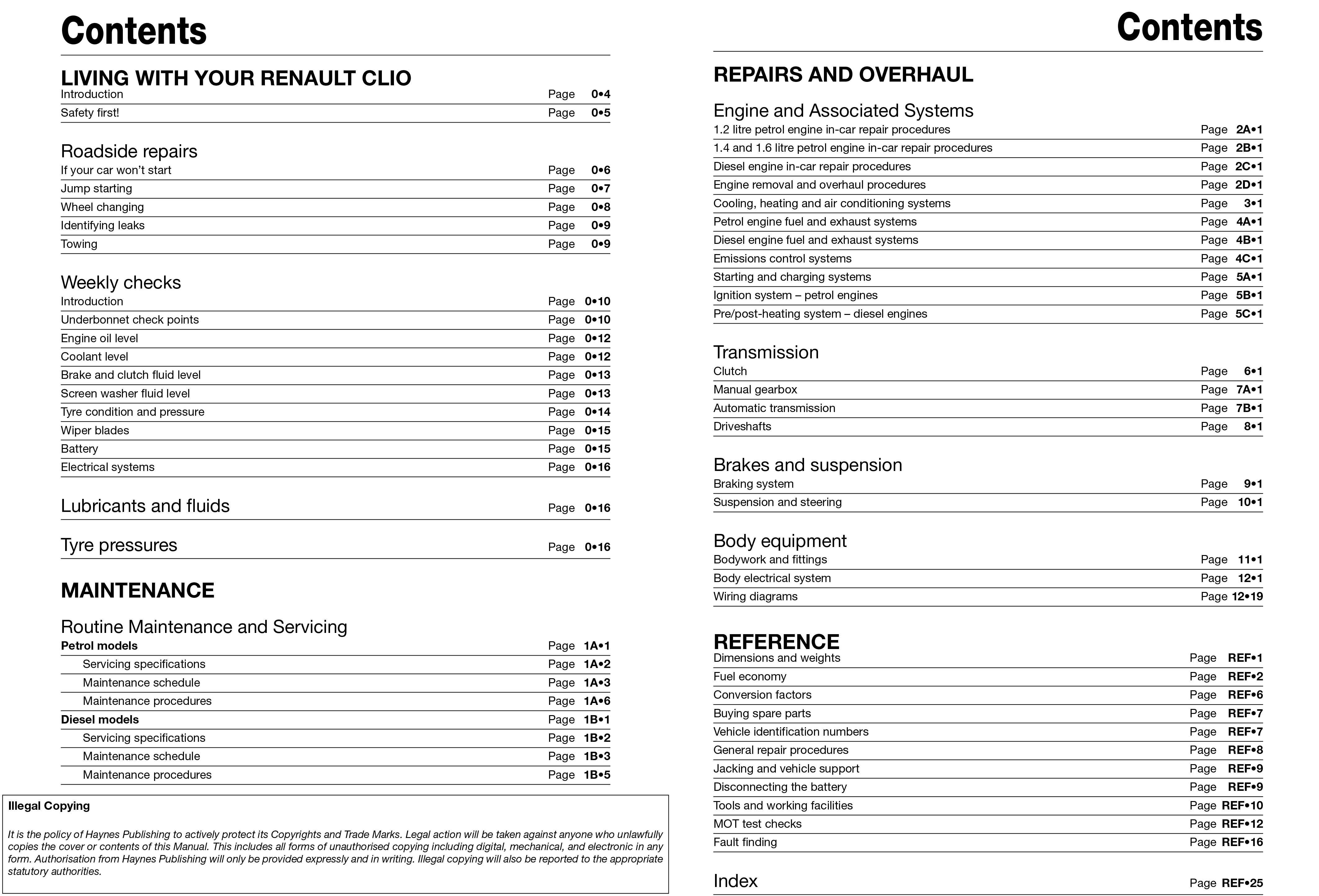 Haynes Renault Clio (Oct 05 - May 09) Manual