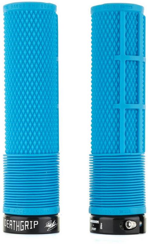 Halfords DMR Dmr Deathgrip Flangeless Grips Blue Thin | Extra 8% off for BC Members