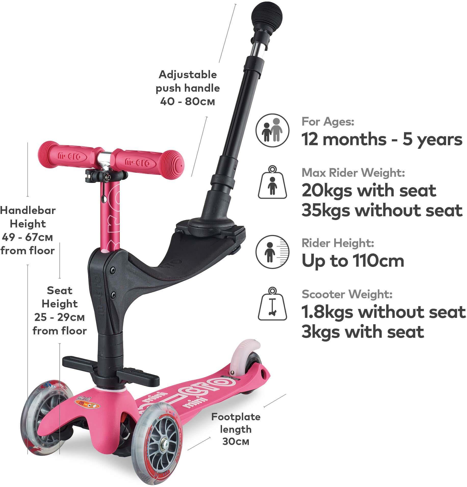 Mini Micro 3in1 Deluxe Plus Kids Scooter