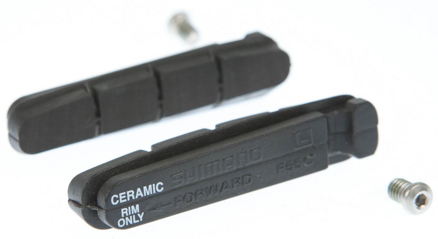 Halfords Shimano R55C Dura Ace Brake Pad Inserts For Ceramic Rims, 1 Pair | Extra 8% off for BC Members