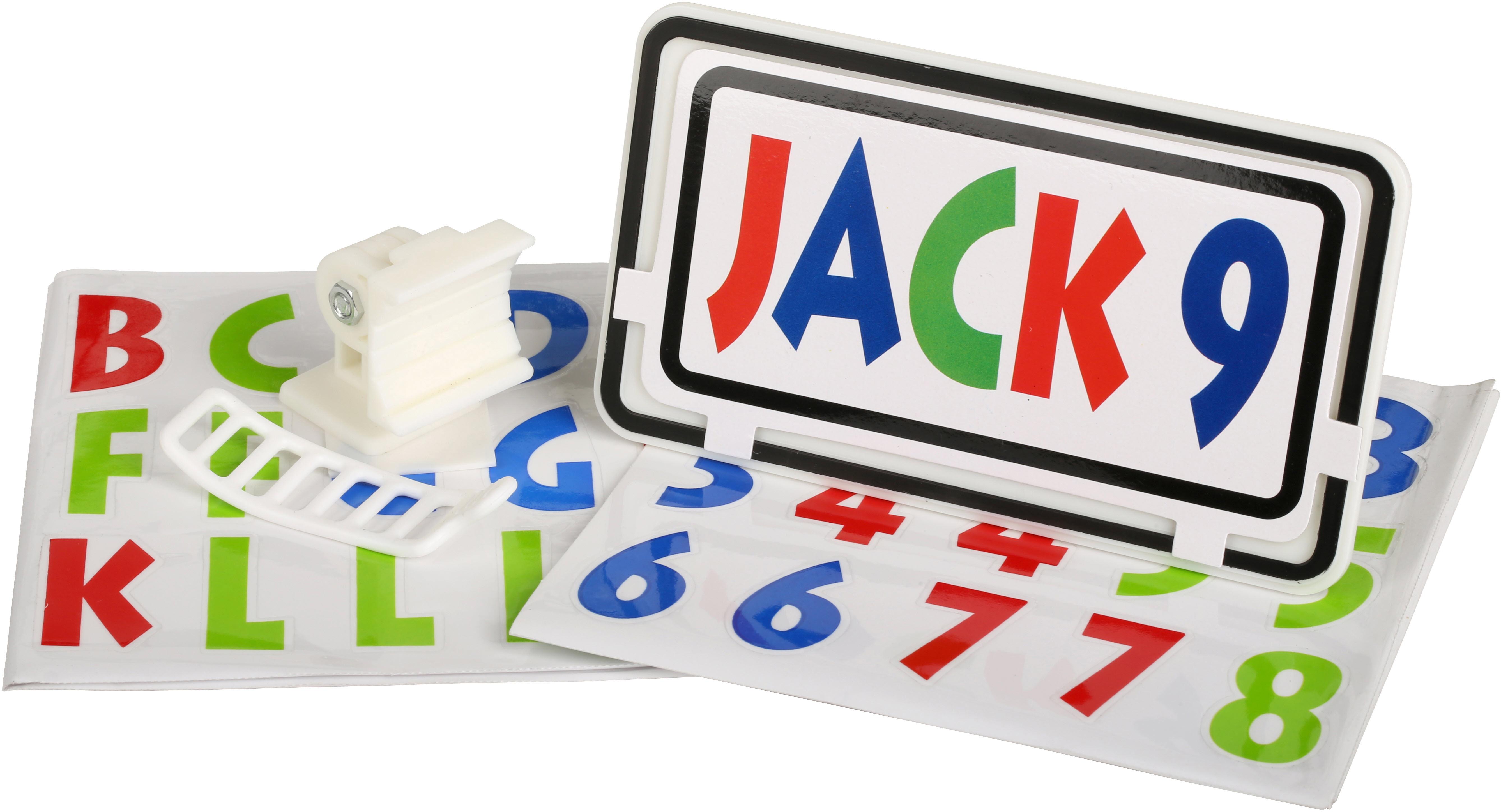 Halfords Essential Kids Bike Number Plate - Blue/Green/Red | Extra 8% off for BC Members