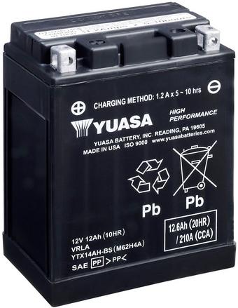 Yuasa YTX14AH-BS 12V High Performance Maintenance Free VRLA Battery