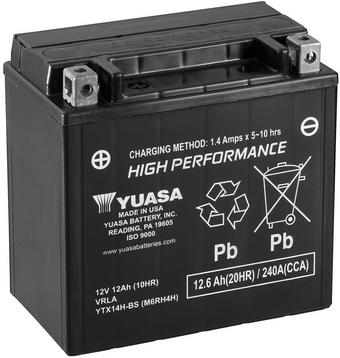 Yuasa YTX14H-BS 12V High Performance Maintenance Free VRLA Battery