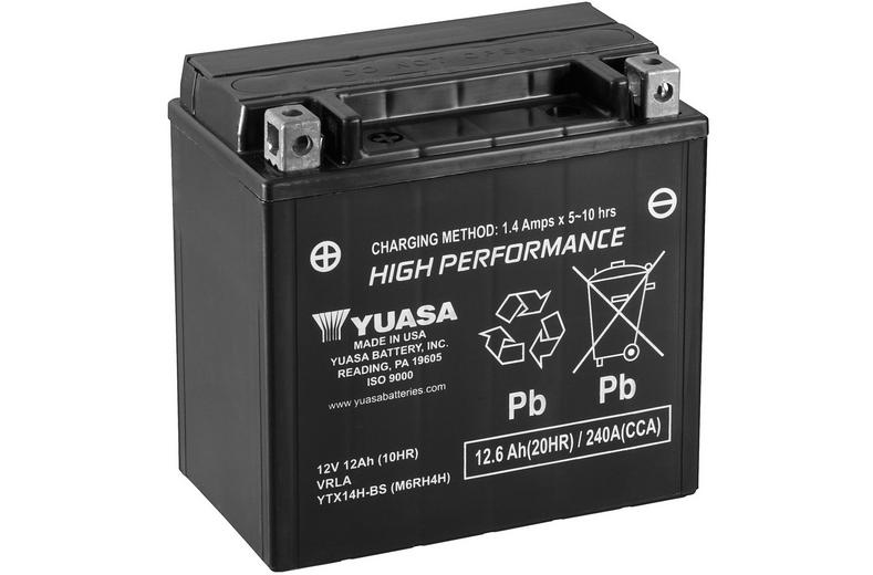 Yuasa YTX14H-BS 12V High Performance Maintenance Free VRLA Battery Yuasa YTX14H-BS 12V High Performance Maintenance Free VRLA Battery
