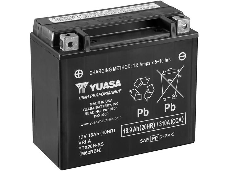 Yuasa YTX20H-BS 12V High Performance Maintenance Free VRLA Battery