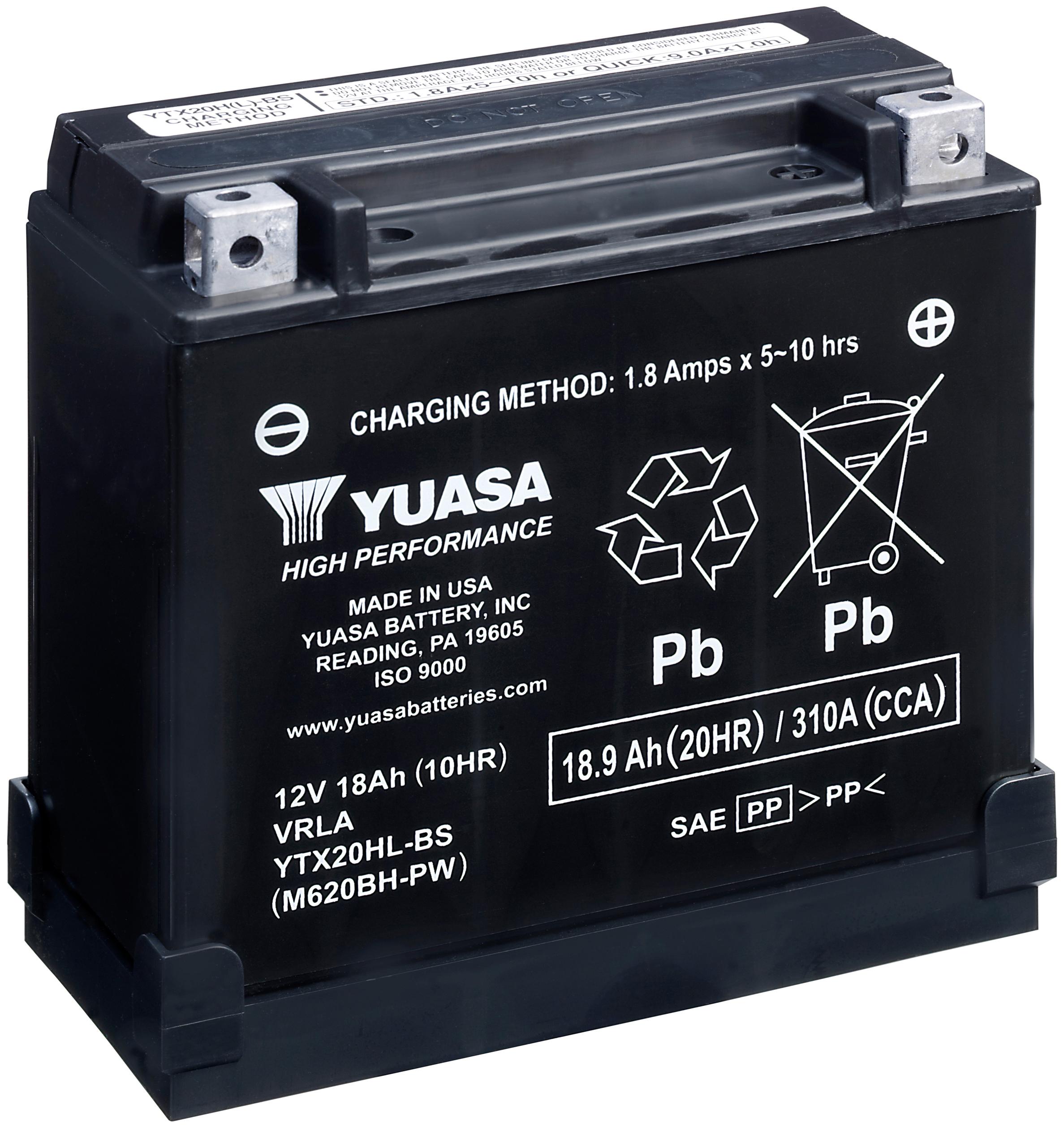 Yuasa Ytx20Hl-Bs-Pw(Cp) 12V High Performance Maintenance Free Vrla Battery