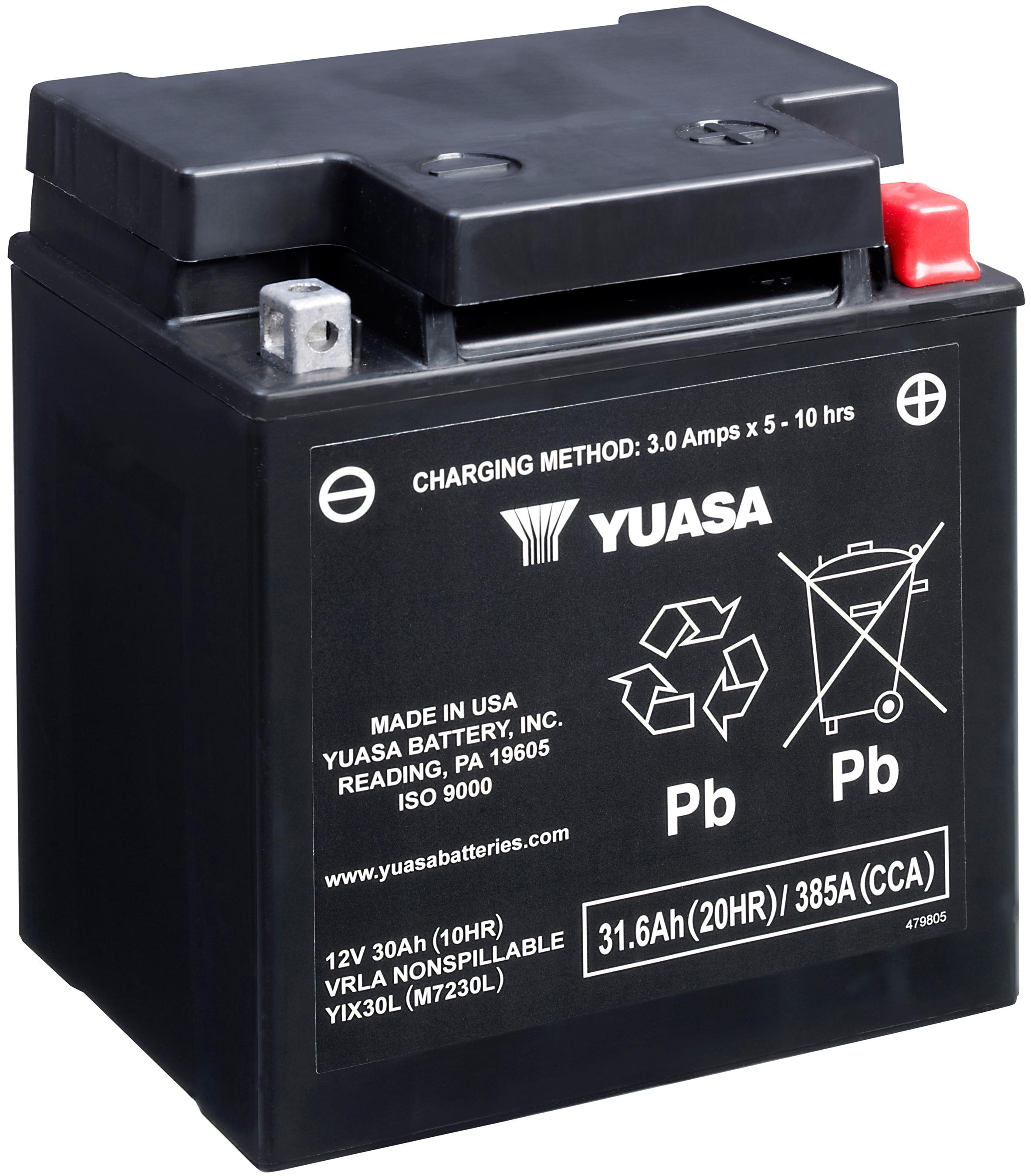 Yuasa Yix30L-Bs-Pw 12V High Performance Maintenance Free Vrla Battery