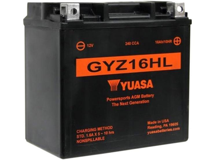 Yuasa GYZ16HL 12V High Performance Maintenance Free VRLA Battery
