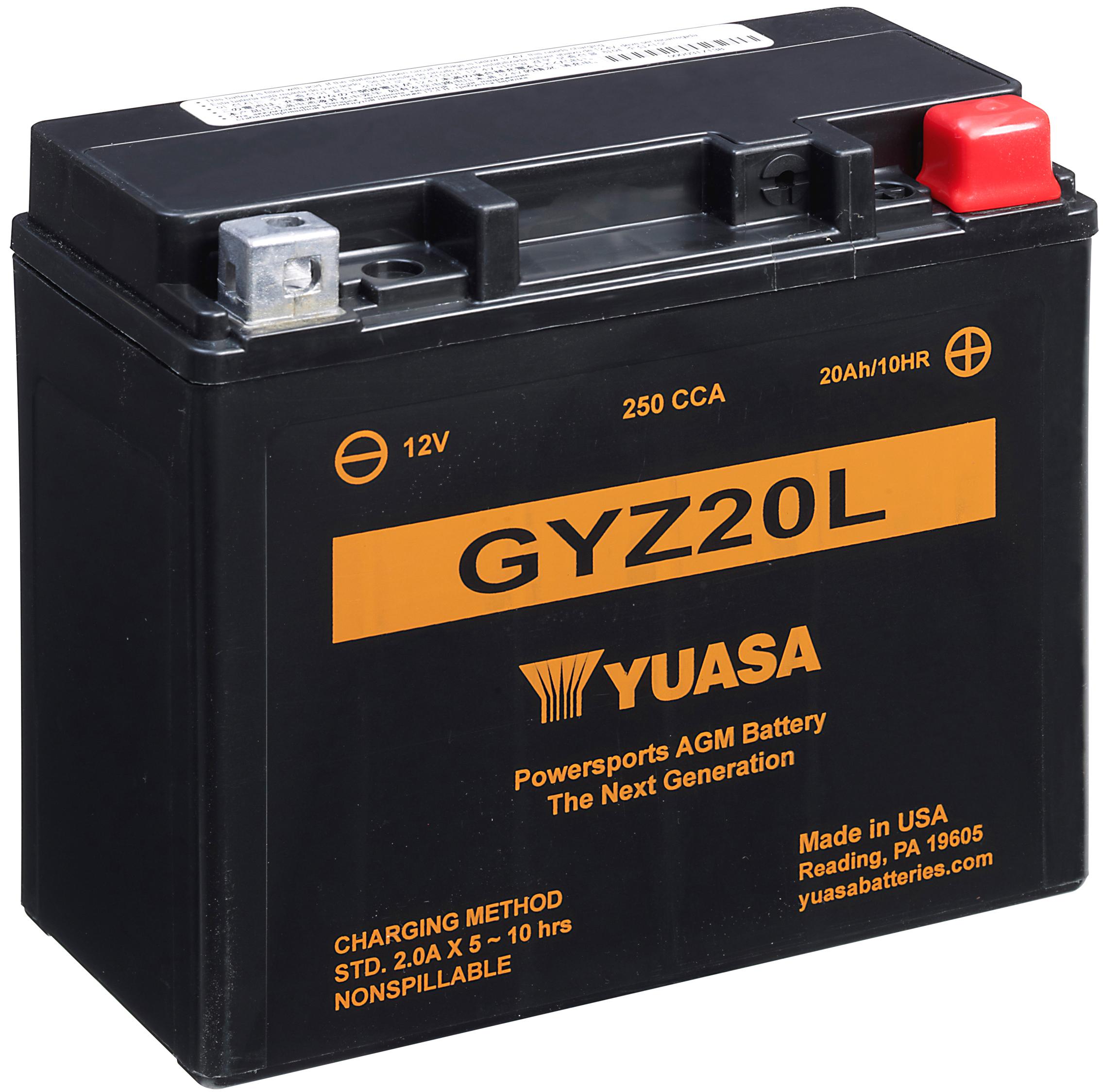 Yuasa Gyz20L 12V High Performance Maintenance Free Vrla Battery