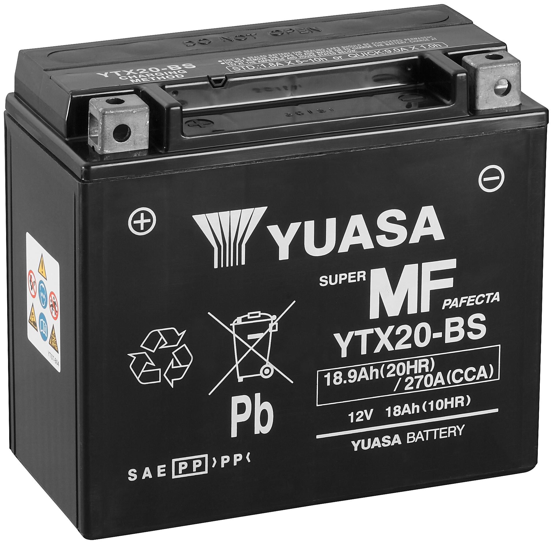 Yuasa Ytx20-Bs 12V Maintenance Free Vrla Battery