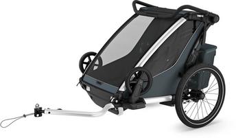 Halfords Thule Chariot Cross 2 Double Trailer Dark Slate | Extra 8% off for BC Members