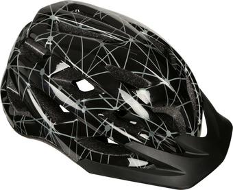 Halfords  Black & Grey Lines Junior Helmet, 52 - 56 cm