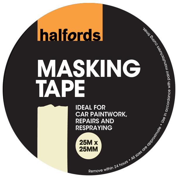 Halfords Masking Tape 25Mm X 25M