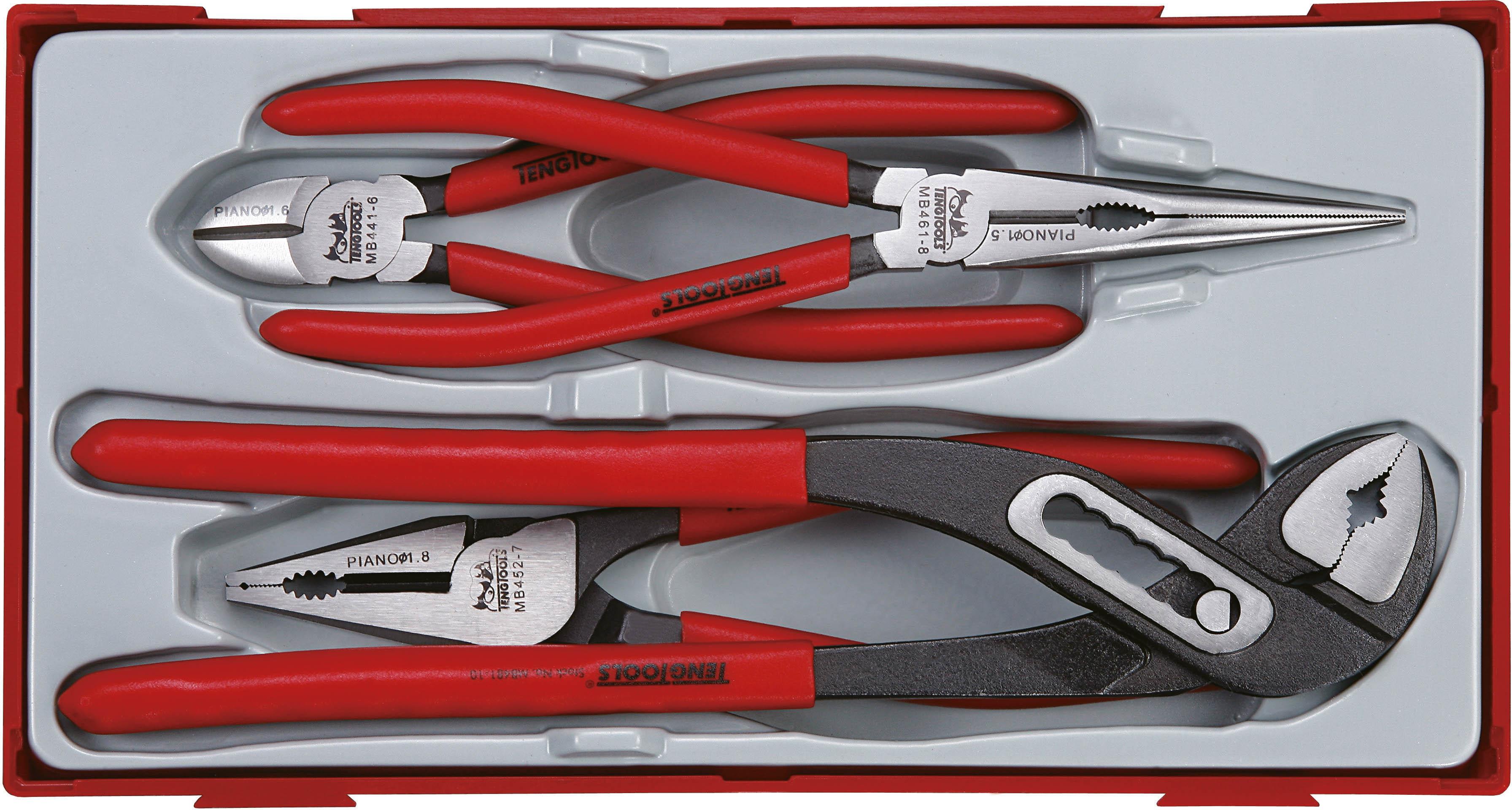 Plier Set Vinyl Grip TT1 4 Pieces